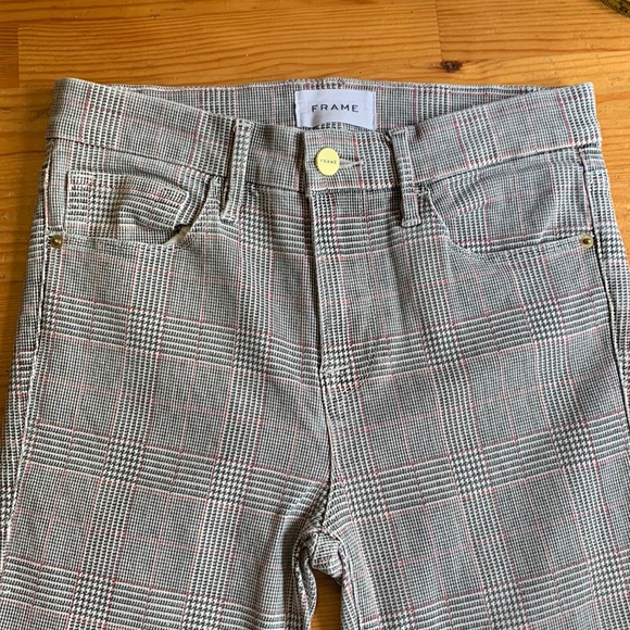 Frame Denim Pants - Plaid bootcut pant